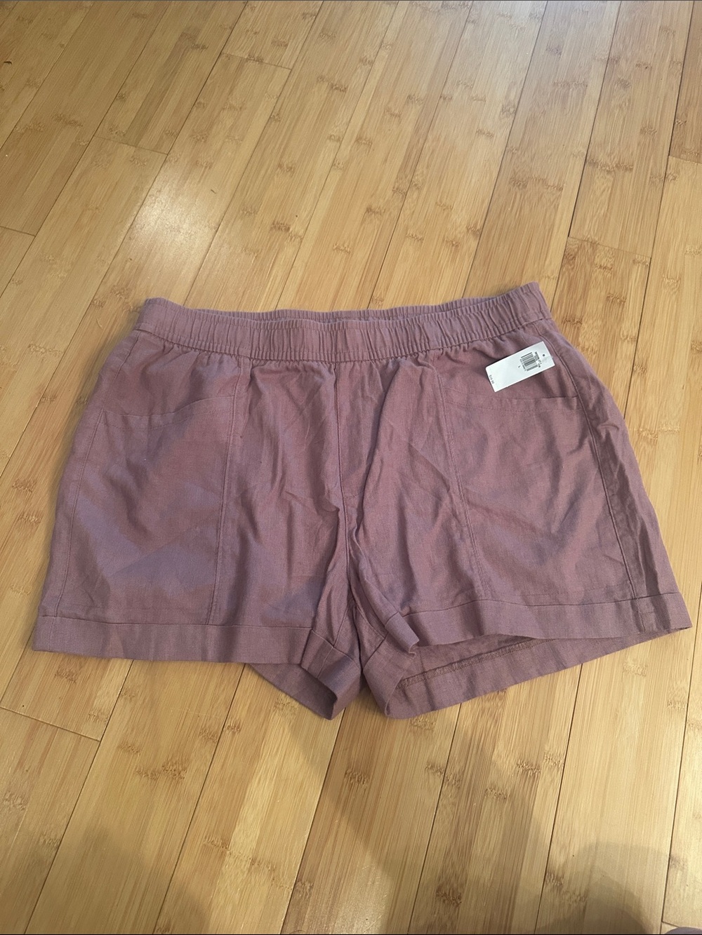 Old Navy Mauve Pull-On Linen Blend Shorts